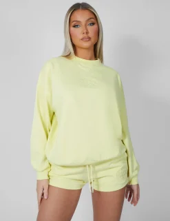 Public Desire Amalfi Coast Embroidered Oversized Sweatshirt | Women Sweatshirt & Hoodies