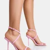 Public Desire Amy Baby Strappy Barely There Square Toe Stiletto Heels | Women Barely There Heels