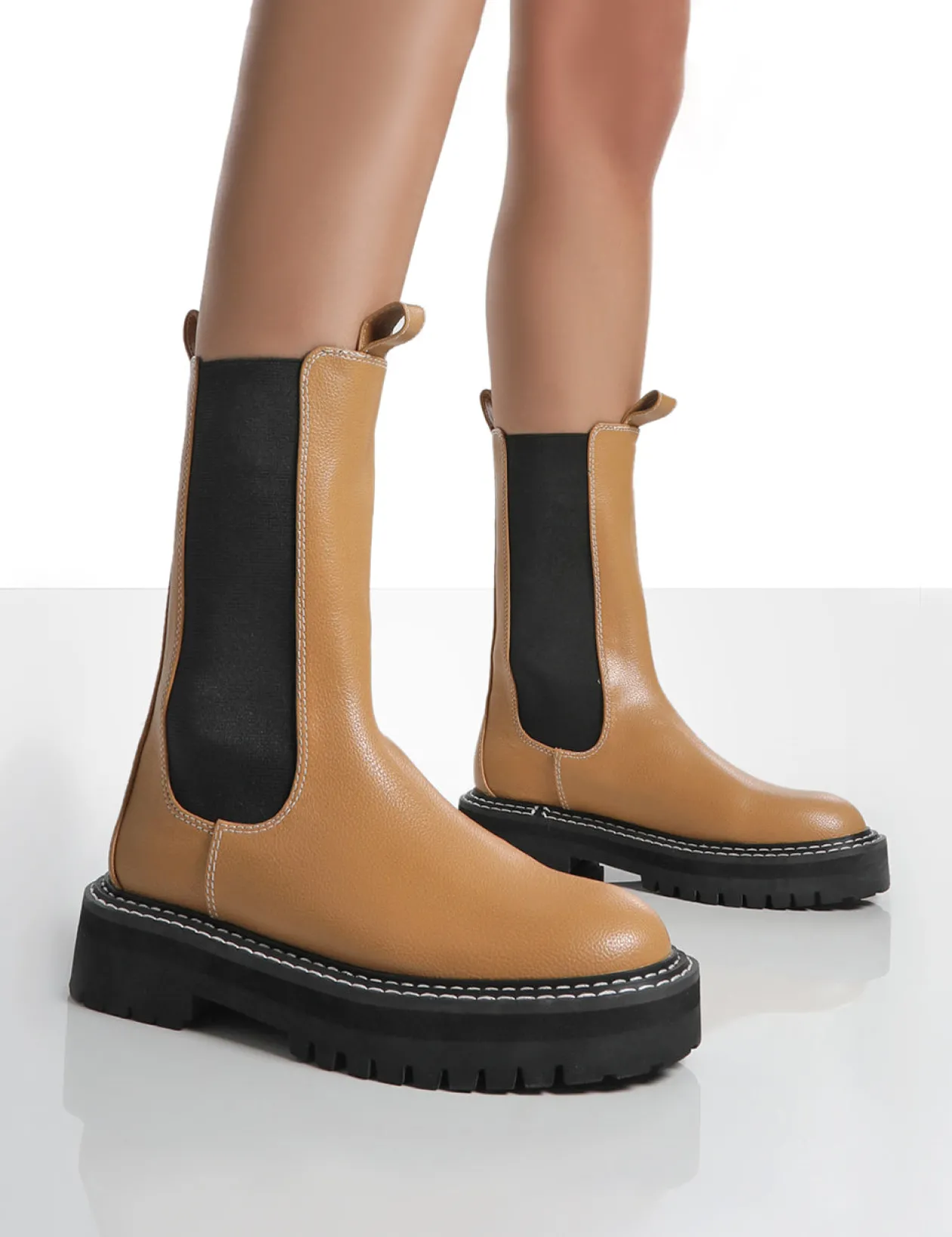 Public Desire Animate Ankle Chunky Sole Chelsea Boots | Women Chunky Boots