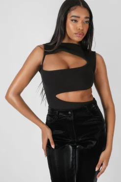 Public Desire Asymmetric Cut Away Bodysuit | Women Bodysuits