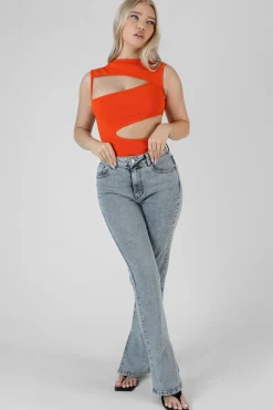 Public Desire Asymmetric Cut Away Bodysuit | Women Bodysuits