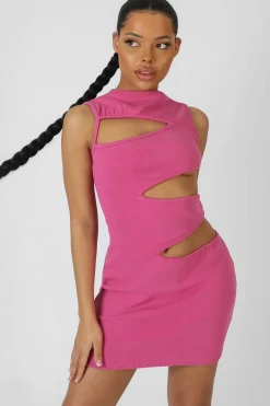 Public Desire Asymmetric Cut Away Mini Dress | Women Dresses