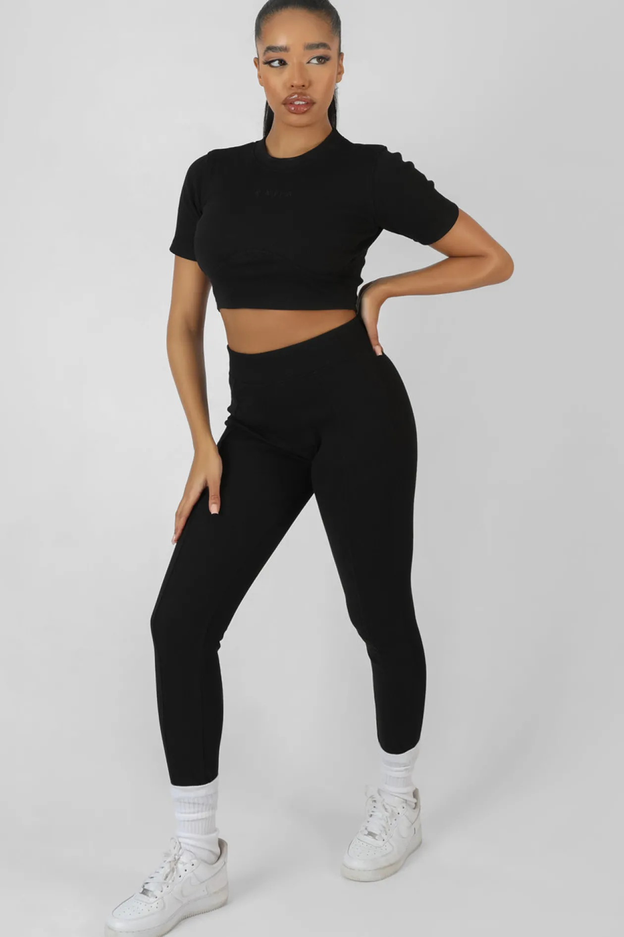 Public Desire Athleisure Seam Front Ribbed Leggings | Women Jogger & Leggings