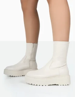Public Desire Auden Wide Fit Chunky Sole Ankle Boots | Women Wide Fit Ankle Boots
