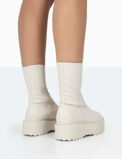 Public Desire Auden Wide Fit Chunky Sole Ankle Boots | Women Wide Fit Ankle Boots