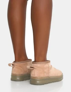 Public Desire Bambi Faux Suede Ultra Mini Ankle Boots | Women Ultra Mini Boots