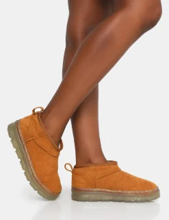 Public Desire Bambi Faux Suede Ultra Mini Ankle Boots | Women Ultra Mini Boots