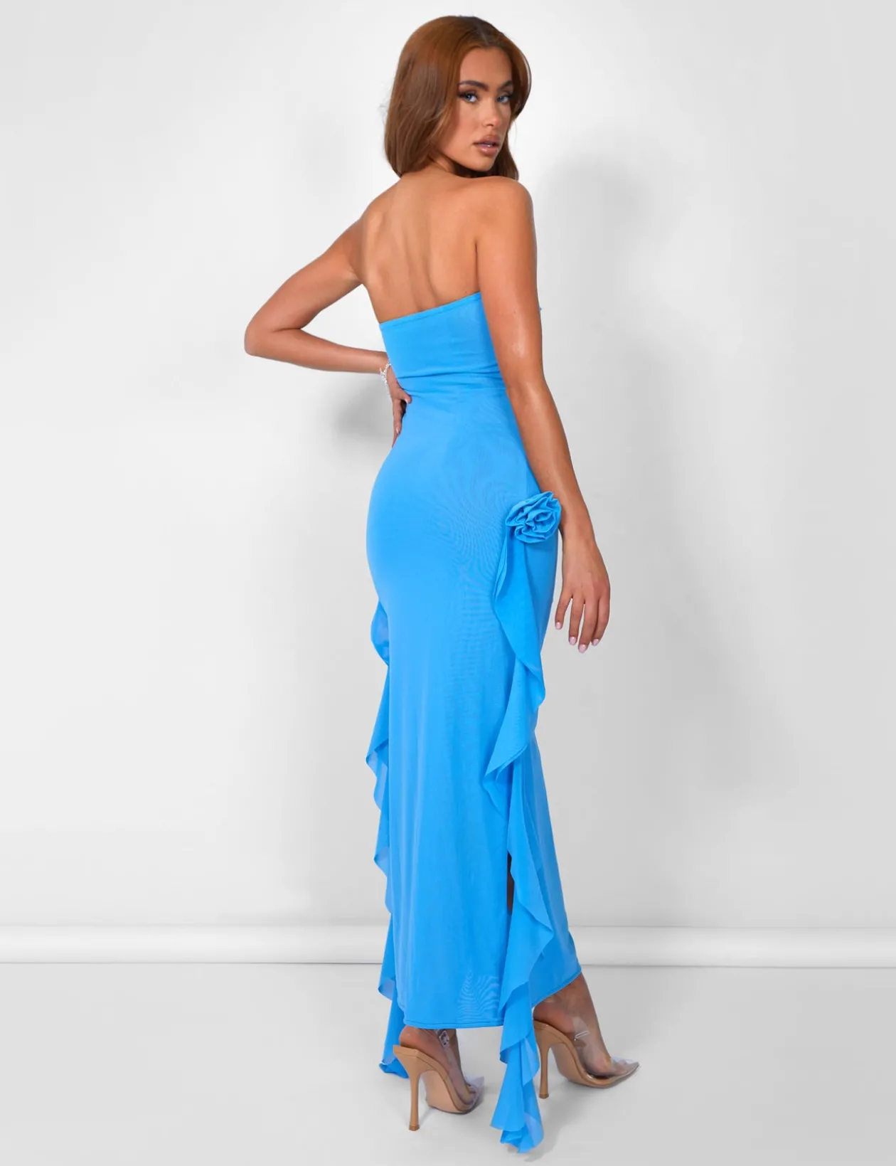Public Desire Bandeau Ruffle Detail Midi Dress | Women Dresses
