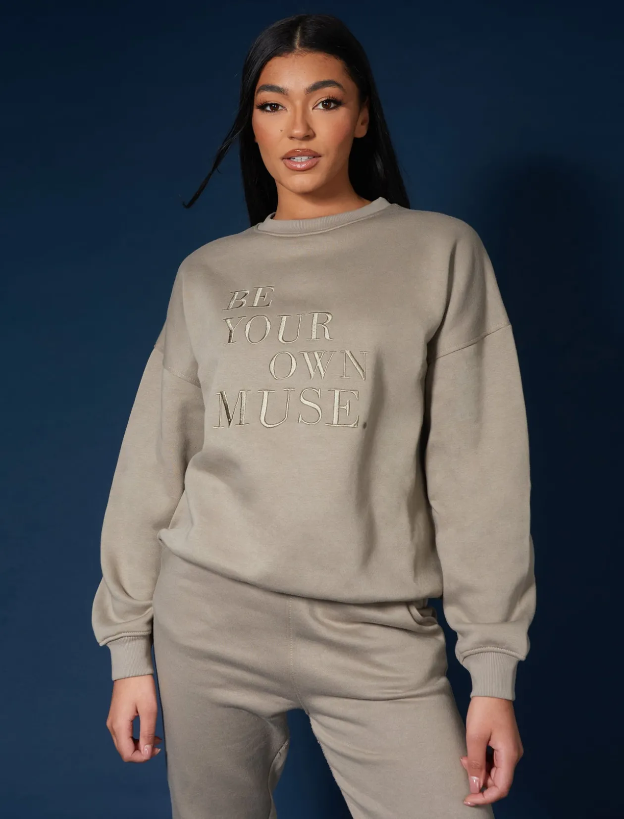 Public Desire Be Your Own Muse Embroidered Sweatshirt | Women Sweatshirt & Hoodies