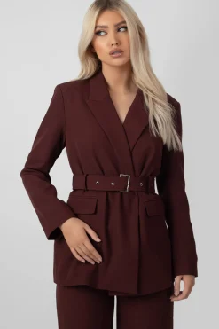 Public Desire Belted Boxy Blazer | Women Outerwear & Jackets