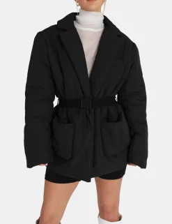 Public Desire Belted Puffer Blazer | Women Outerwear & Jackets