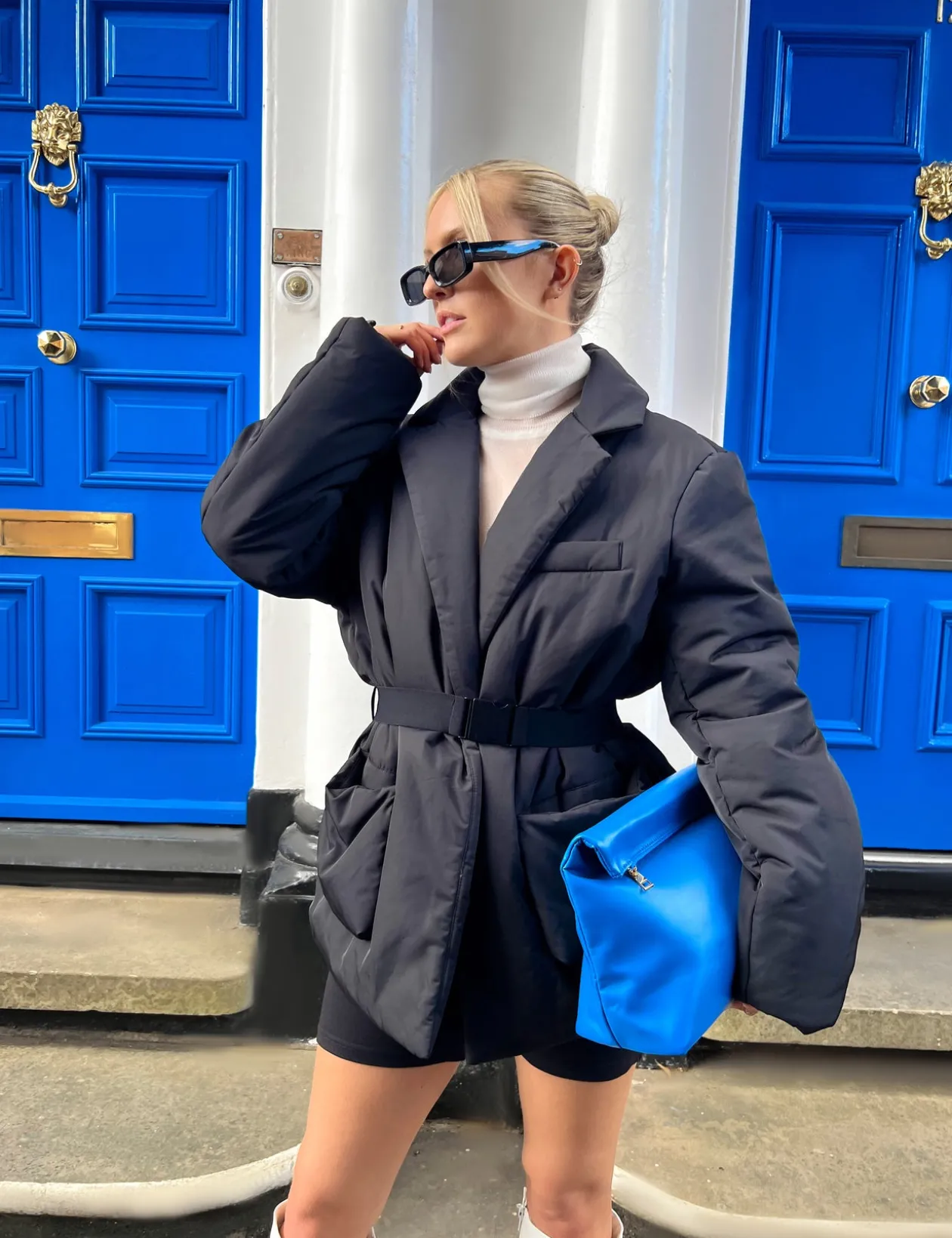 Public Desire Belted Puffer Blazer | Women Outerwear & Jackets