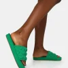 Public Desire Bestie Nylon Embossed Heart Slider Sandals | Women Chunky Sandals