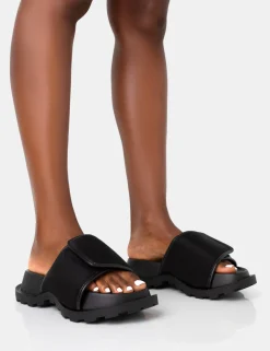 Public Desire Blaze Nylon Sporty Slider Sandals | Women Chunky Sandals