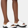 Public Desire Blaze Nylon Sporty Slider Sandals | Women White Sandals