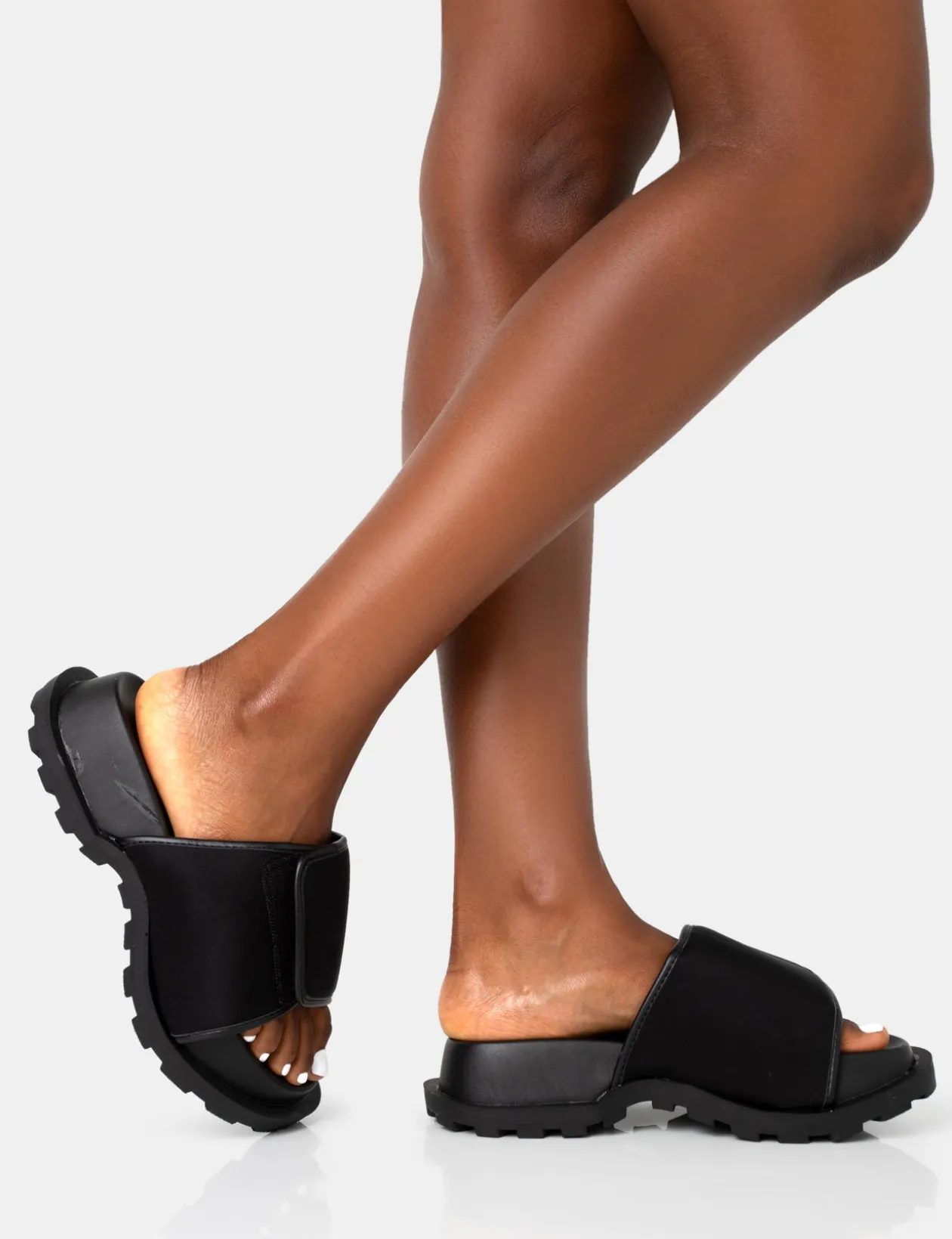 Public Desire Blaze Nylon Sporty Slider Sandals | Women Chunky Sandals