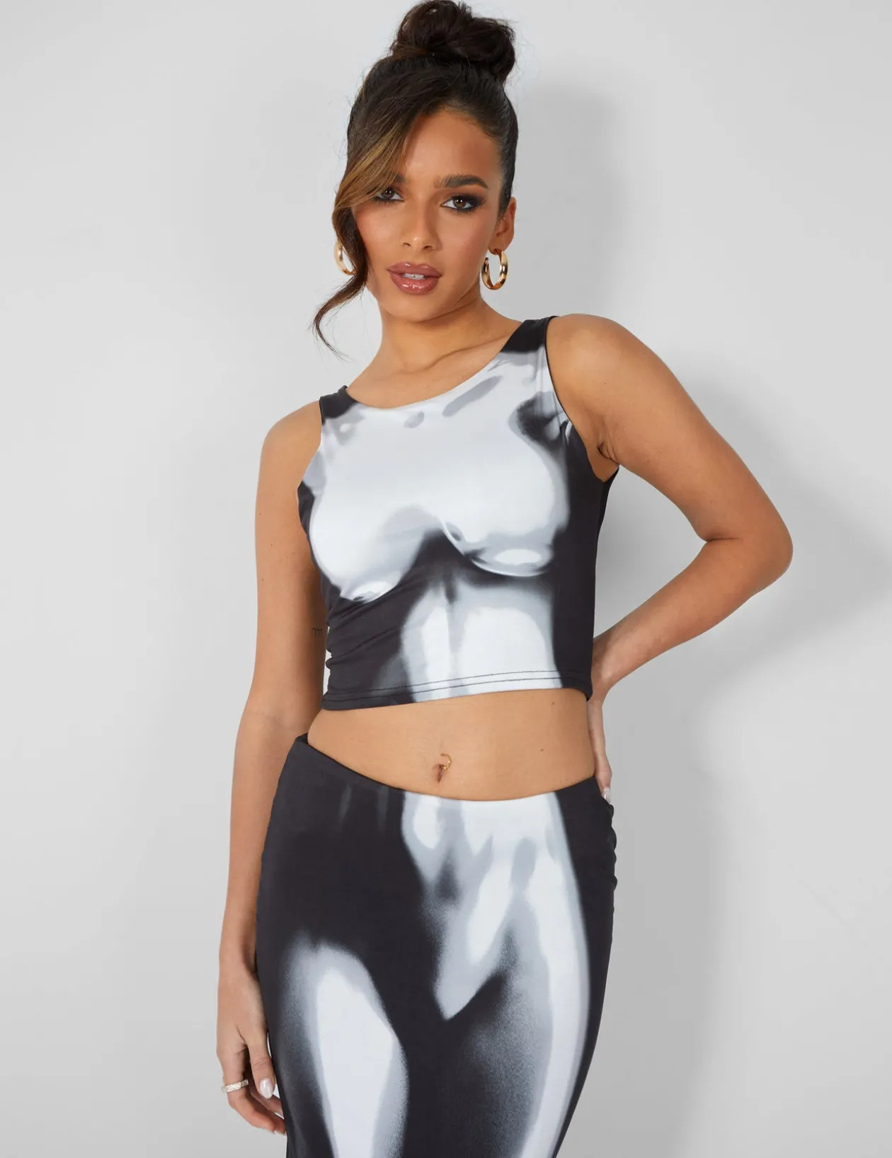 Public Desire Body Heat Print Racer Slinky Top | Women Tops