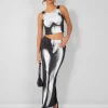 Public Desire Body Heat Print Slinky Midaxi Skirt | Women Skirts