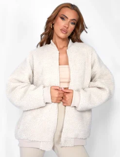 Public Desire Borg Oversized Bomber Jacket | Women Outerwear & Jackets