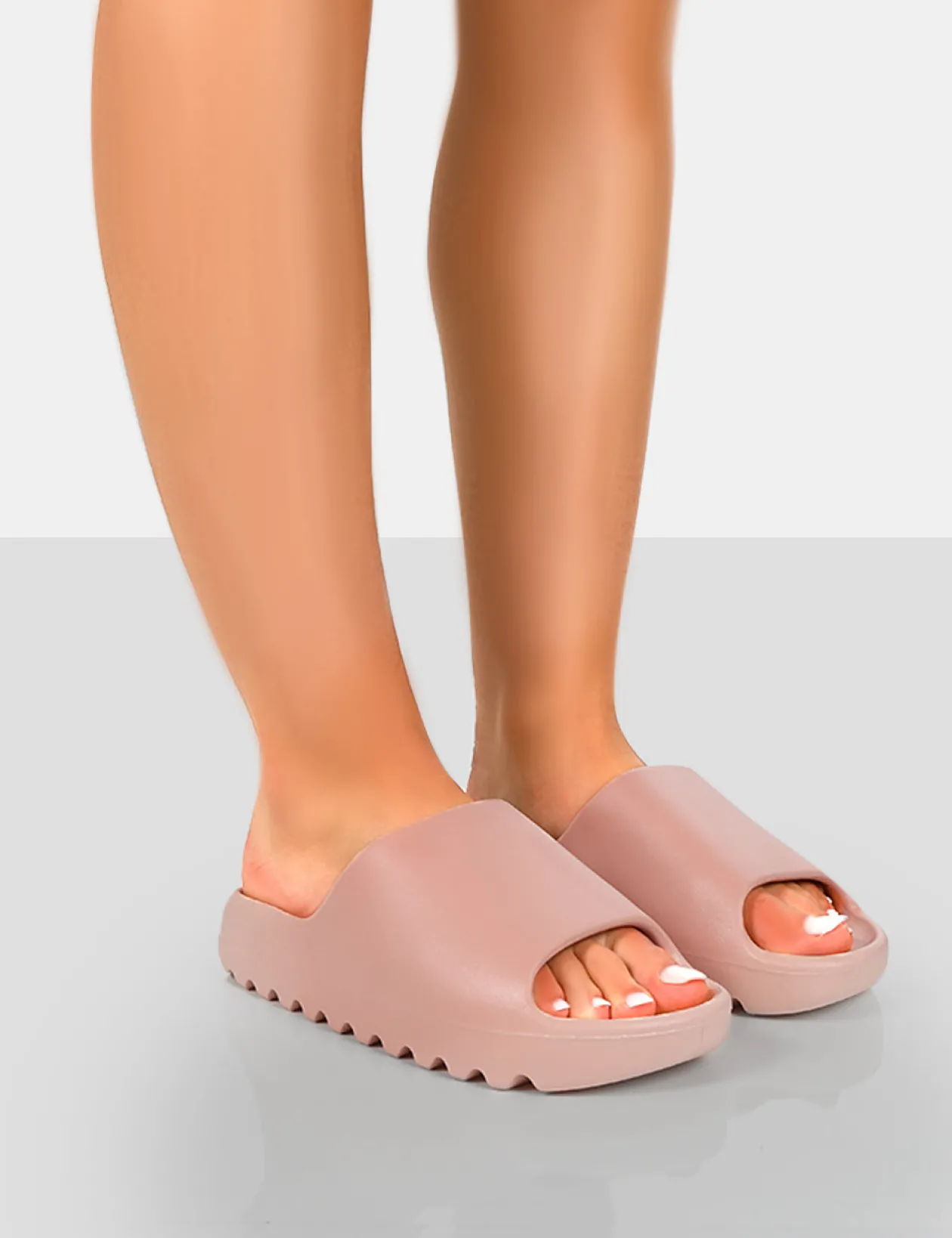 Public Desire Brady Baby Rubber Flat Slider Sandals | Women Chunky Sandals