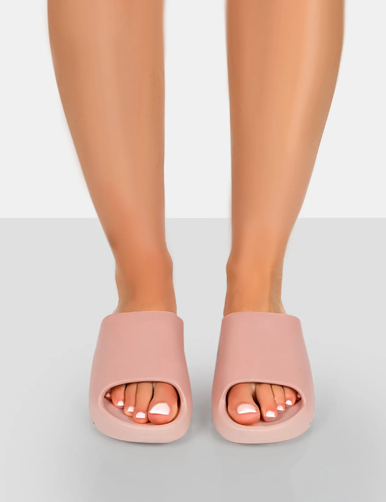 Public Desire Brady Baby Rubber Flat Slider Sandals | Women Chunky Sandals