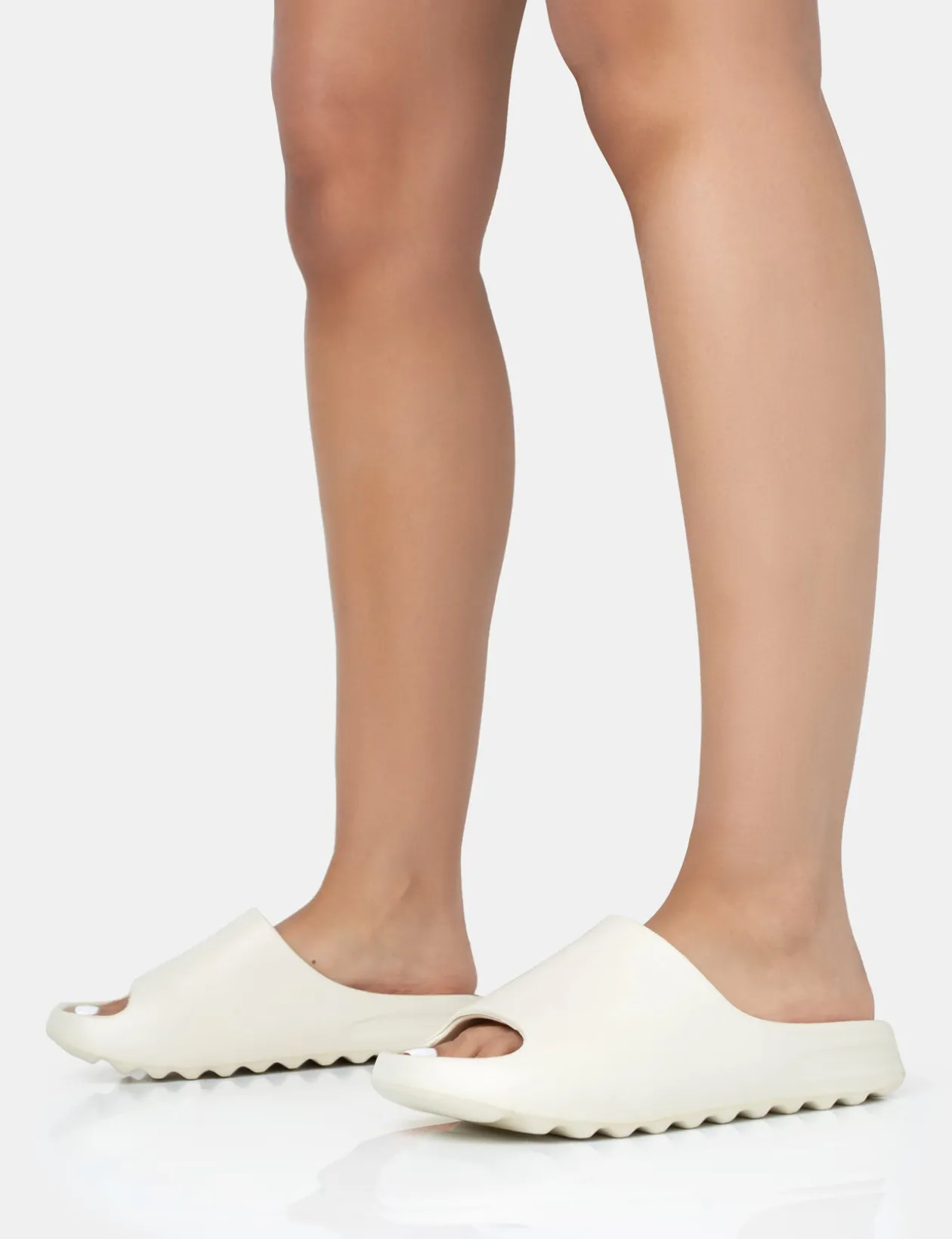 Public Desire Brady Rubber Flat Slider Sandals | Women Chunky Sandals