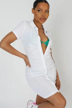 Public Desire Button Front Ruched Dress | Women Dresses