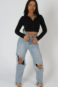 Public Desire Button Front Ruched Top | Women Tops