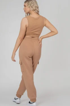 Public Desire Cargo Joggers Biscuit | Women Jogger & Leggings