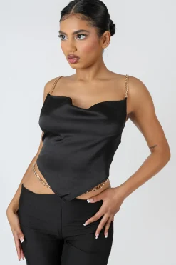 Public Desire Chain Strap Handkerchief Top | Women Tops