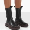 Public Desire Cherry Chunky Sole Chelsea Ankle Boots | Women Chunky Boots