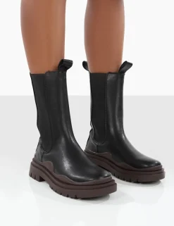 Public Desire Cherry Chunky Sole Chelsea Ankle Boots | Women Chunky Boots