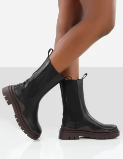 Public Desire Cherry Chunky Sole Chelsea Ankle Boots | Women Chunky Boots