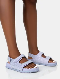 Public Desire Chichi Diamante Double Strap Dad Sandals | Women Chunky Sandals