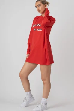 Public Desire Columbia Slogan Long Sleeved T-Shirt Dress | Women Tops