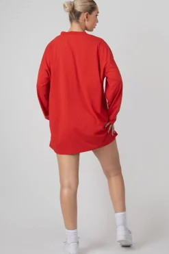 Public Desire Columbia Slogan Long Sleeved T-Shirt Dress | Women Tops