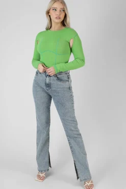 Public Desire Contrast Stitch Bodysuit | Women Bodysuits