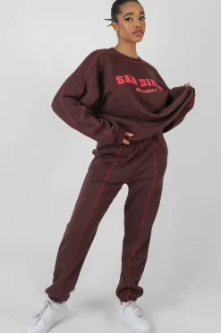 Public Desire Contrast Stitch 90's Joggers | Women Jogger & Leggings