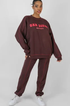 Public Desire Contrast Stitch 90's Joggers | Women Jogger & Leggings