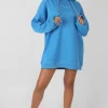 Public Desire Contrast Stitch Slogan Hoodie Sweat Dress | Women Dresses