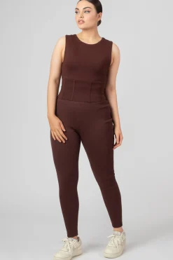 Public Desire Corset Detail Top Chocolate | Women Tops