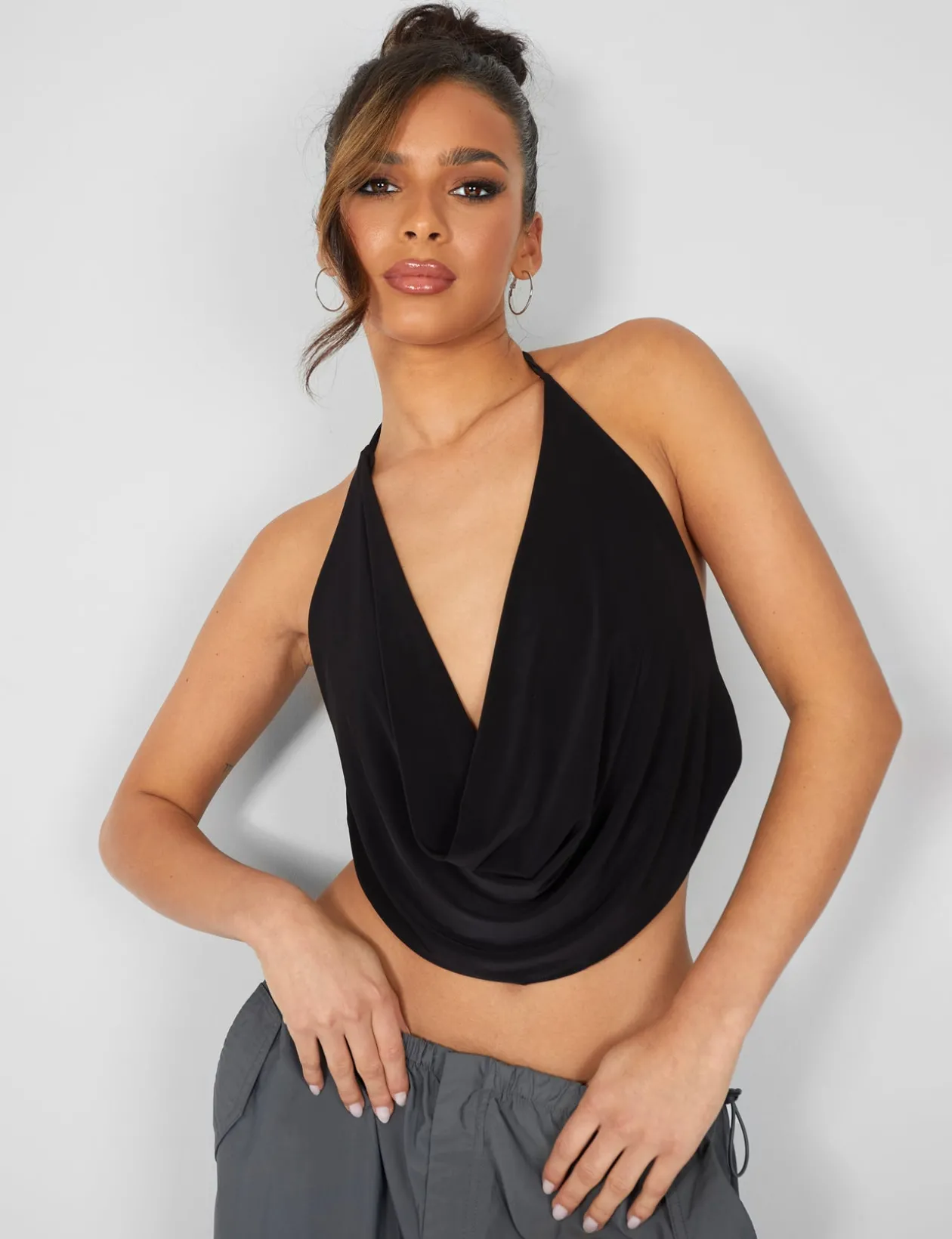 Public Desire Cowl Neck Crop Top | Women Tops