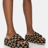 Public Desire Cowrie Geometric Print Platform Slider Sandal | Women Festival Sandals