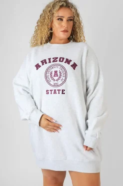 Public Desire Curve Arizona Graphic Sweat Dress Marl | Women Curve