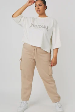 Public Desire Curve Cargo Joggers Light | Women Curve