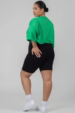 Public Desire Curve Exposed Seam Oversized Cropped T Shirt | Women Curve