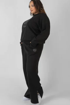 Public Desire Curve Kaiia Tonal Embroidered Joggers | Women Curve
