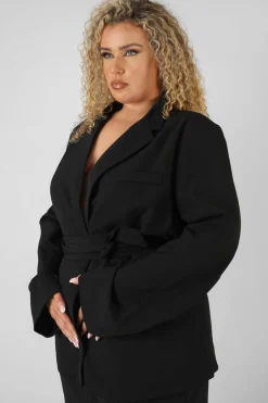 Public Desire Curve Obi Belt Blazer | Women Curve