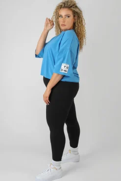 Public Desire Curve Oversized Boxy Cropped Patch T-Shirt | Women Curve