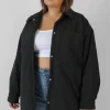 Public Desire Curve Padded Oversized Shacket | Women Curve